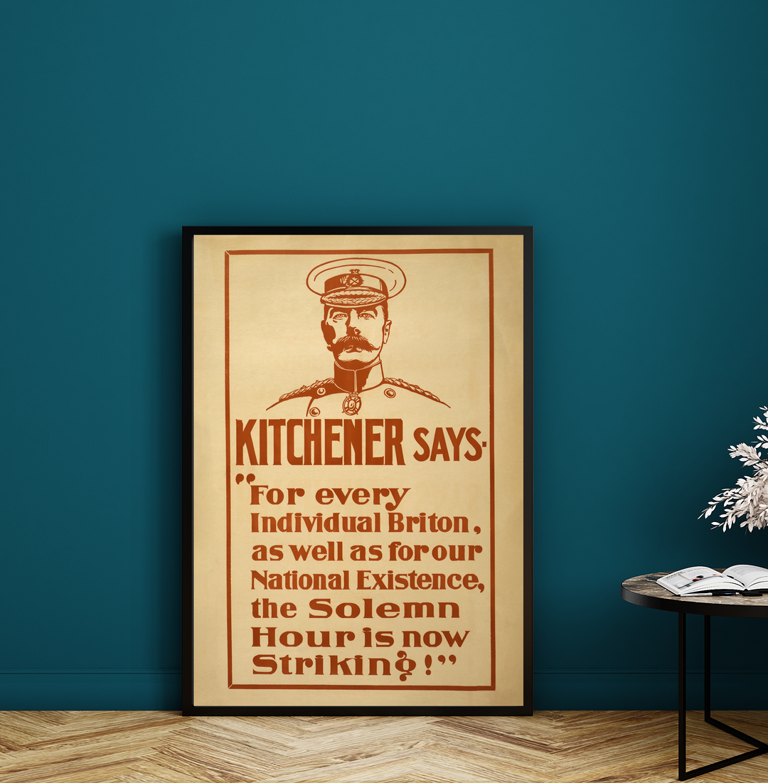 Kitchener says for every individual Briton as well as for our national existence | British World War One Recruitment Poster Posters, Prints, & Visual Artwork Hampshire Prints