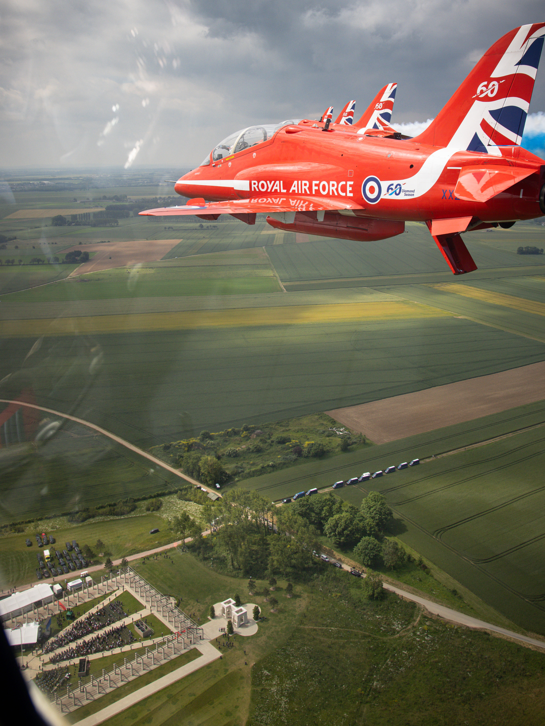 RAF Red Arrows Hawk T1 D-Day 80 Normandy Memorial June 2024