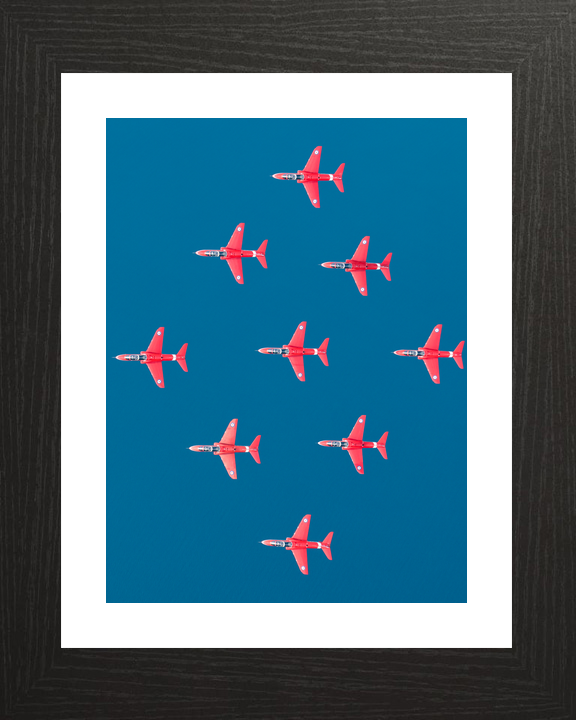 RAF Red Arrows Diamond Nine From Above Greece May 2024