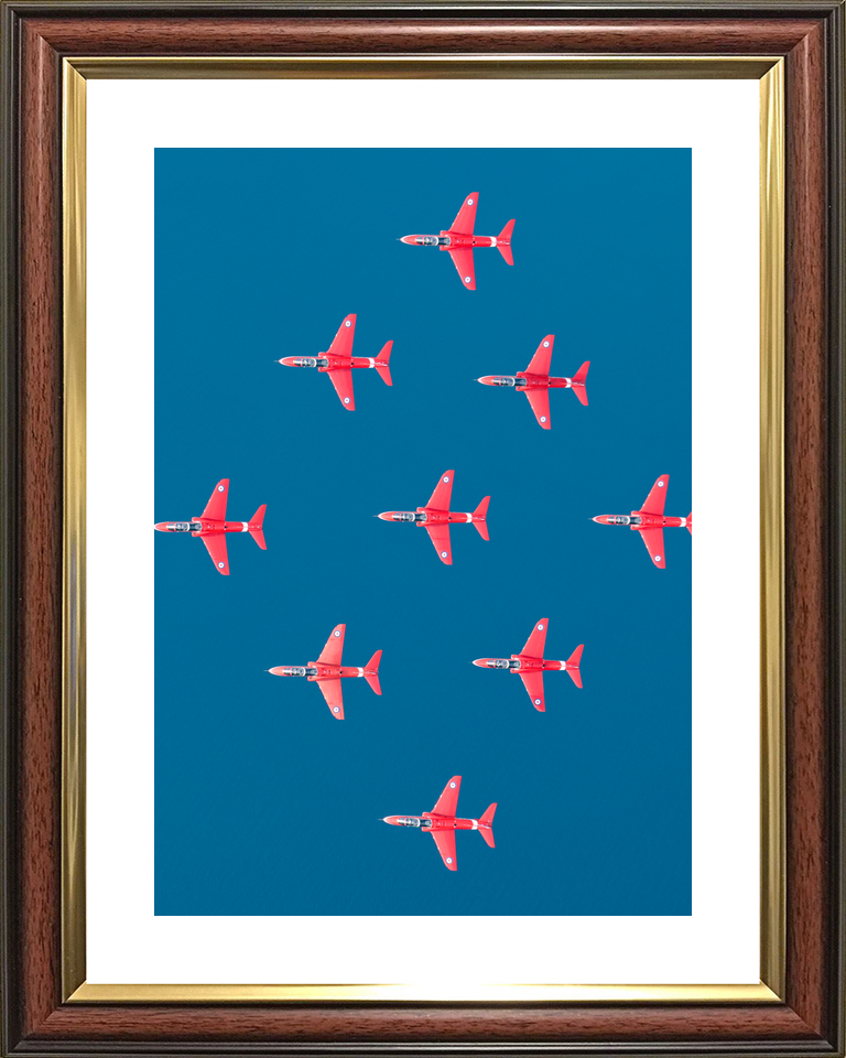 RAF Red Arrows Diamond Nine From Above Greece May 2024