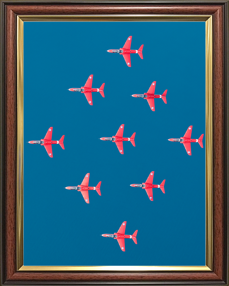 RAF Red Arrows Diamond Nine From Above Greece May 2024
