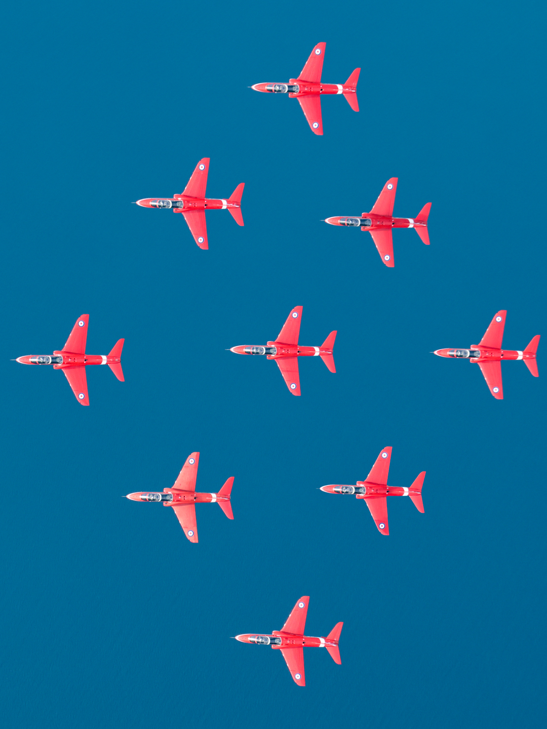 RAF Red Arrows Diamond Nine From Above Greece May 2024