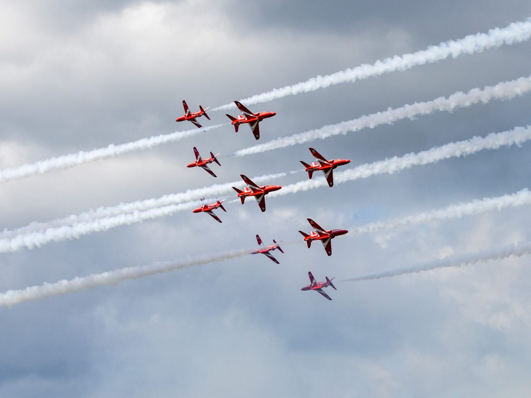 RAF Red Arrows Nine Hawks Springhawk Croatia April 2024