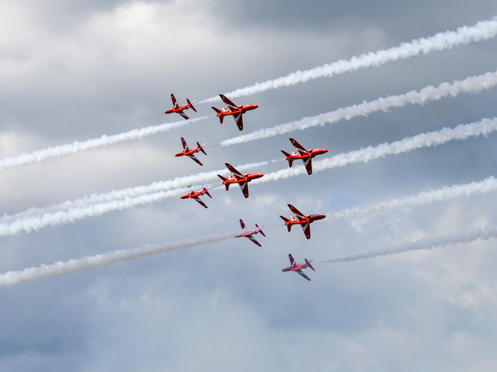 RAF Red Arrows Nine Hawks Springhawk Croatia April 2024