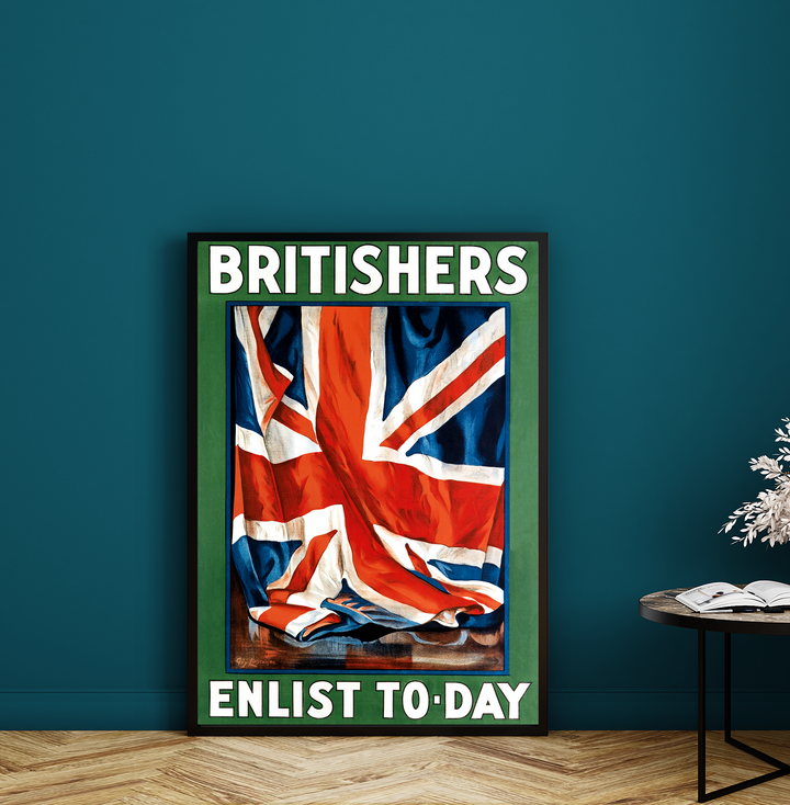 Britishers enlist to-day | British World War One Recruitment Poster Posters, Prints, & Visual Artwork Hampshire Prints A3