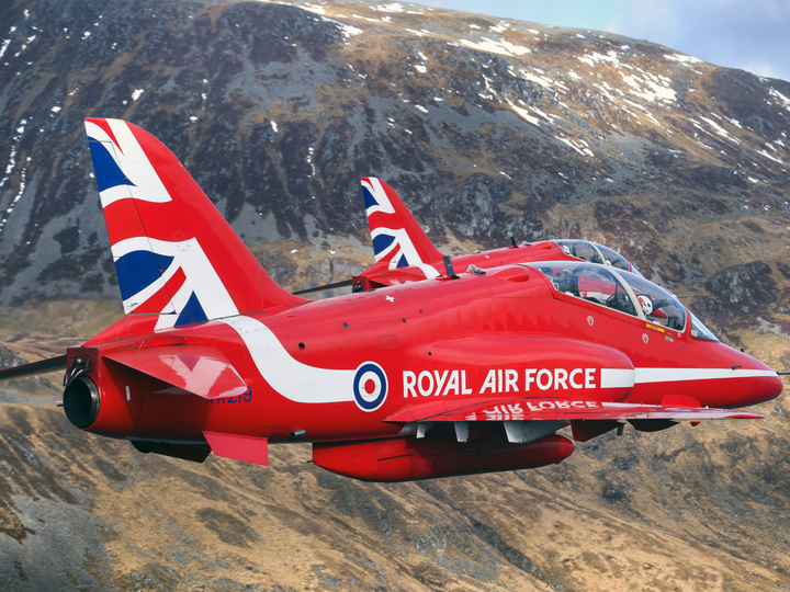 RAF Red Arrows XX219 Pair Snowy Highlands February 2024