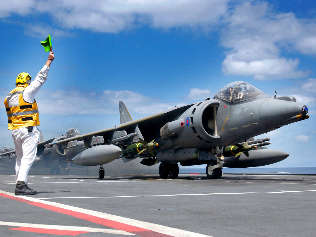 RAF Harrier GR7A on an Aircraft Carriers Flightdeck Royal Air Force Aircraft Photo Print Wall Art Aviation Decor UK Posters, Prints, & Visual Artwork Hampshire Prints 6 x 4 No Frame No