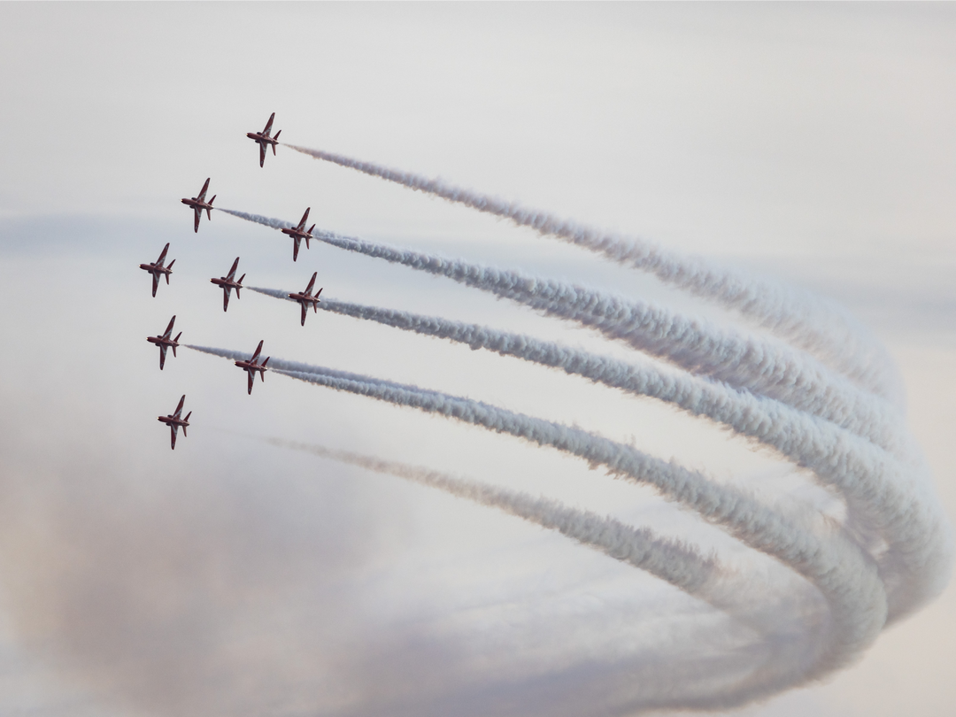 RAF Red Arrows First Nine-Ship Pre-Season February 2024