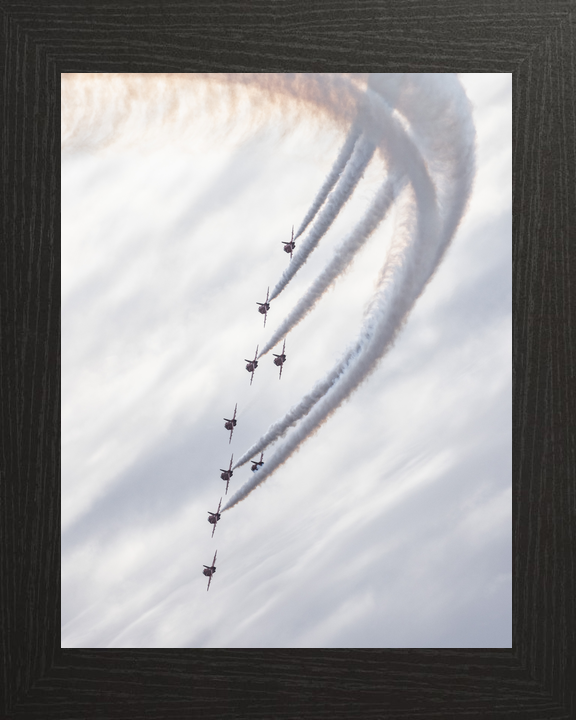 RAF Red Arrows Nine Hawks Smoke Arc February 2024
