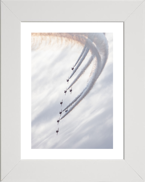RAF Red Arrows Nine Hawks Smoke Arc February 2024