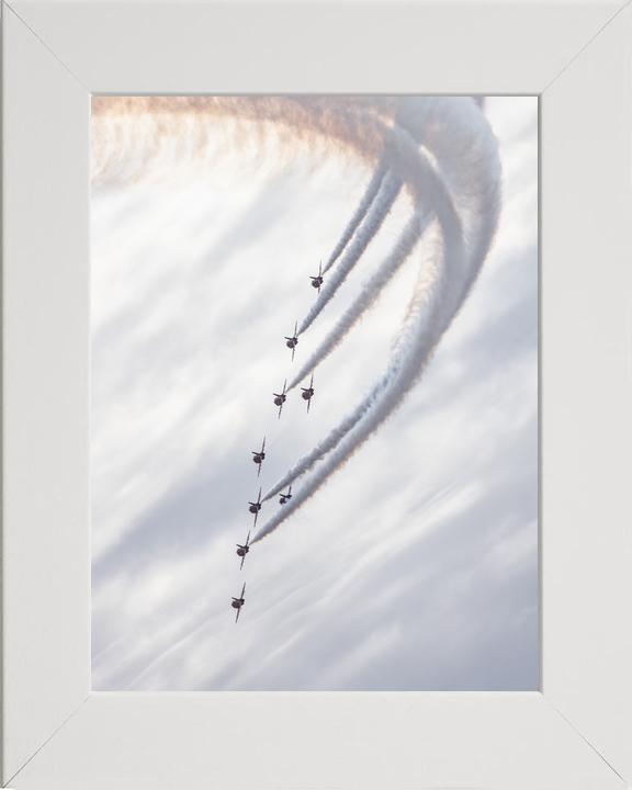 RAF Red Arrows Nine Hawks Smoke Arc February 2024