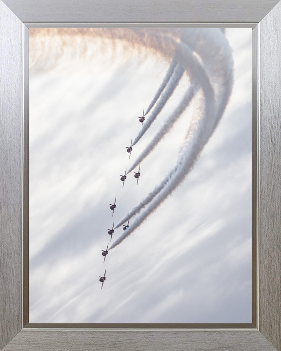 RAF Red Arrows Nine Hawks Smoke Arc February 2024