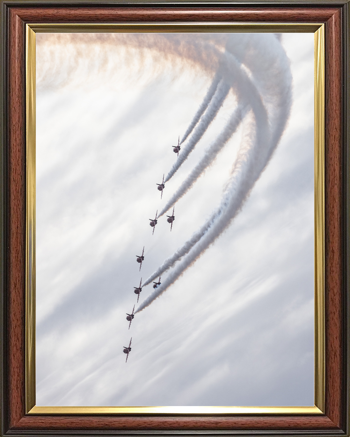 RAF Red Arrows Nine Hawks Smoke Arc February 2024