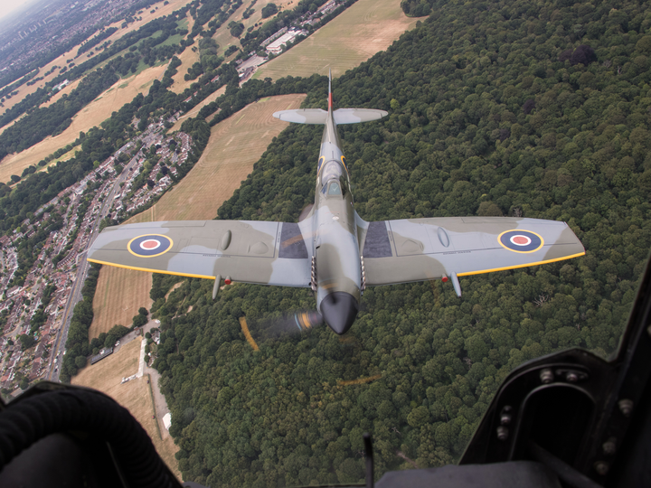 RAF Spitfire Mk XVI with Clipped Wings in Flight Photo Print - Royal Air Force Aircraft Posters, Prints, & Visual Artwork Hampshire Prints 6 x 4 No Frame No