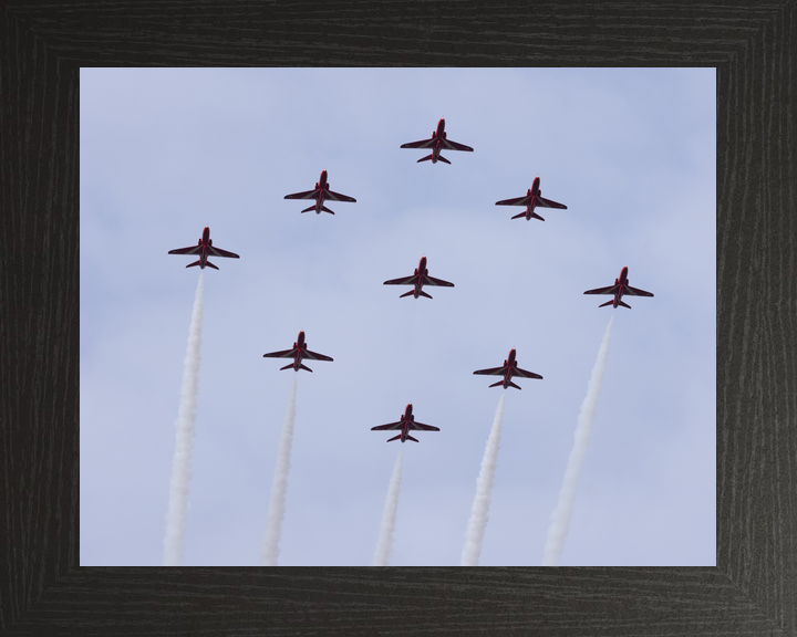 RAF Red Arrows Diamond Nine From Below February 2024