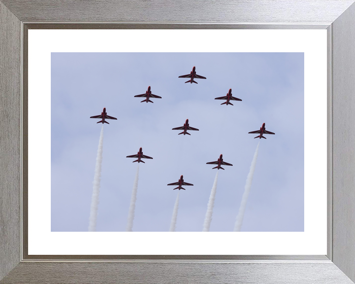 RAF Red Arrows Diamond Nine From Below February 2024