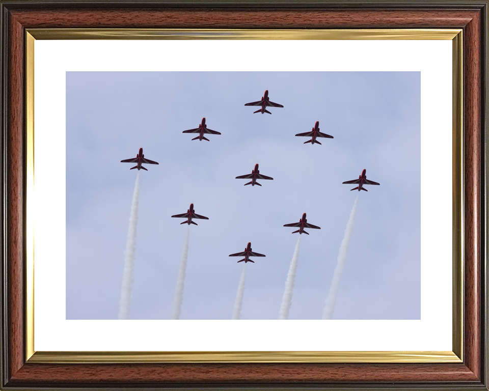 RAF Red Arrows Diamond Nine From Below February 2024