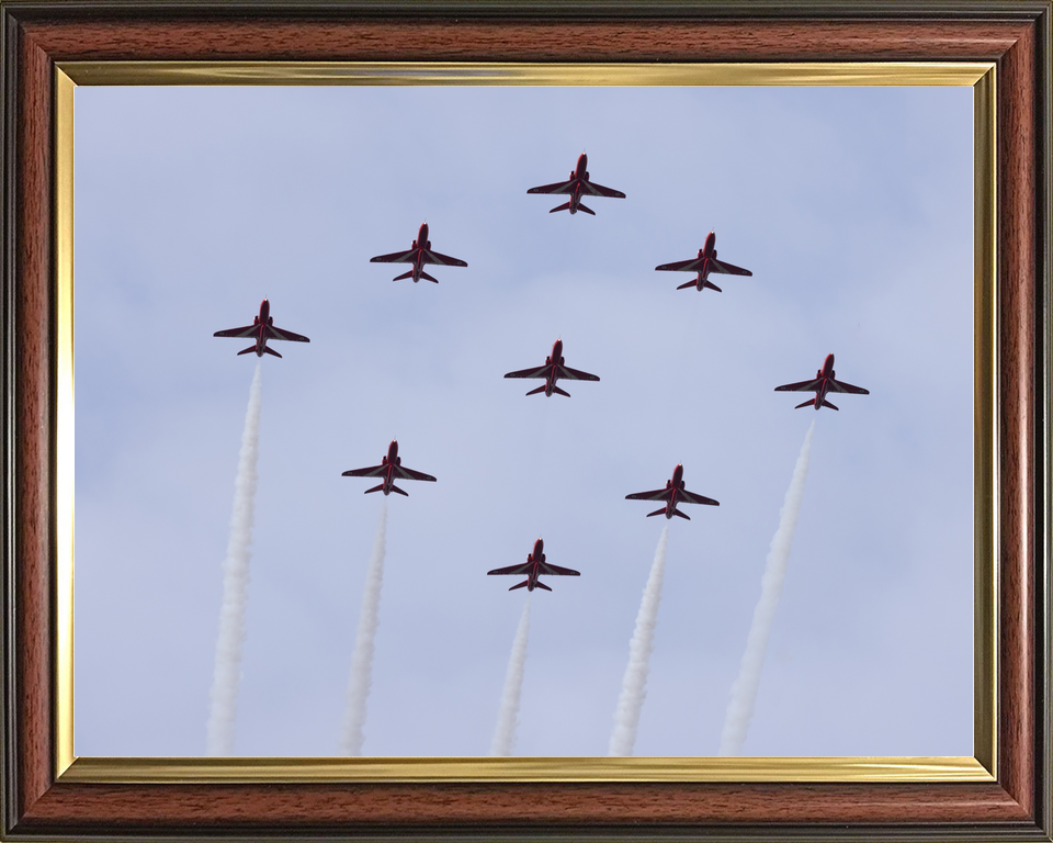 RAF Red Arrows Diamond Nine From Below February 2024