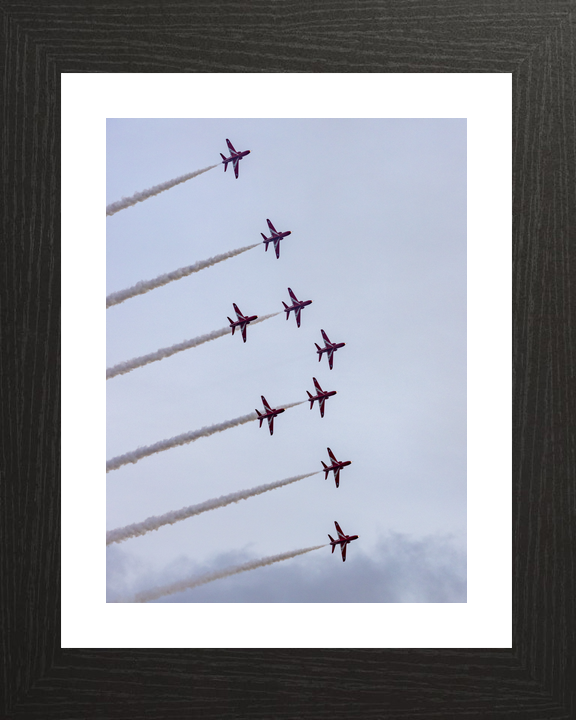 RAF Red Arrows Nine Hawks Steep Climb February 2024
