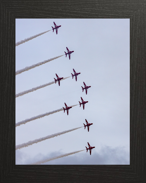 RAF Red Arrows Nine Hawks Steep Climb February 2024