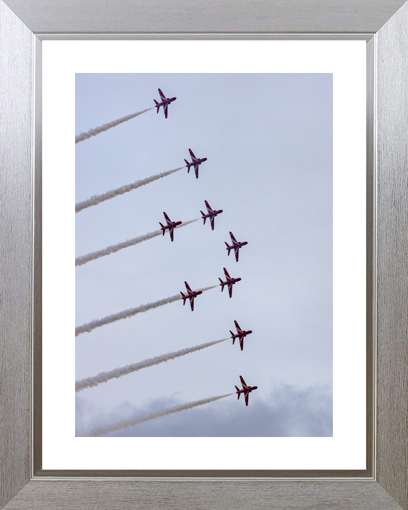 RAF Red Arrows Nine Hawks Steep Climb February 2024