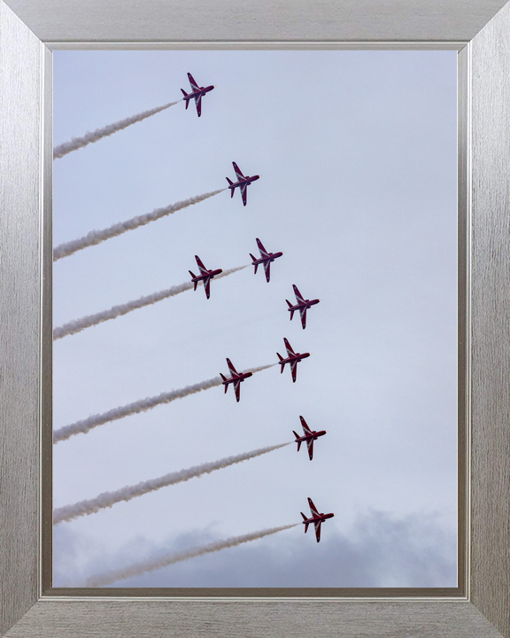 RAF Red Arrows Nine Hawks Steep Climb February 2024