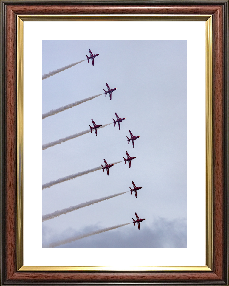 RAF Red Arrows Nine Hawks Steep Climb February 2024