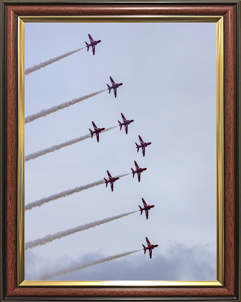 RAF Red Arrows Nine Hawks Steep Climb February 2024