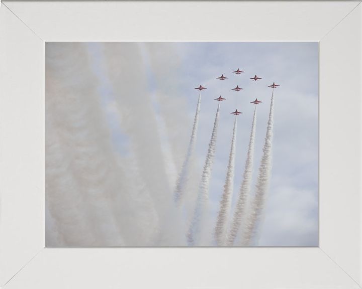RAF Red Arrows Diamond Nine Smoke Columns February 2024