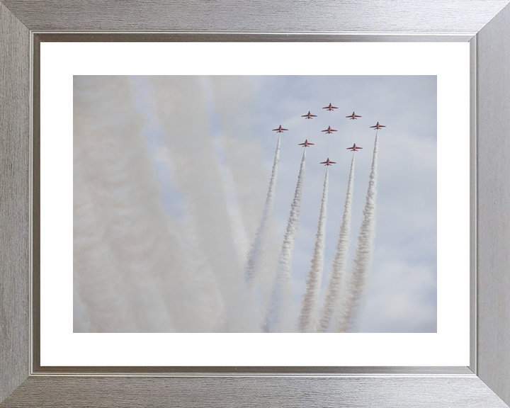 RAF Red Arrows Diamond Nine Smoke Columns February 2024