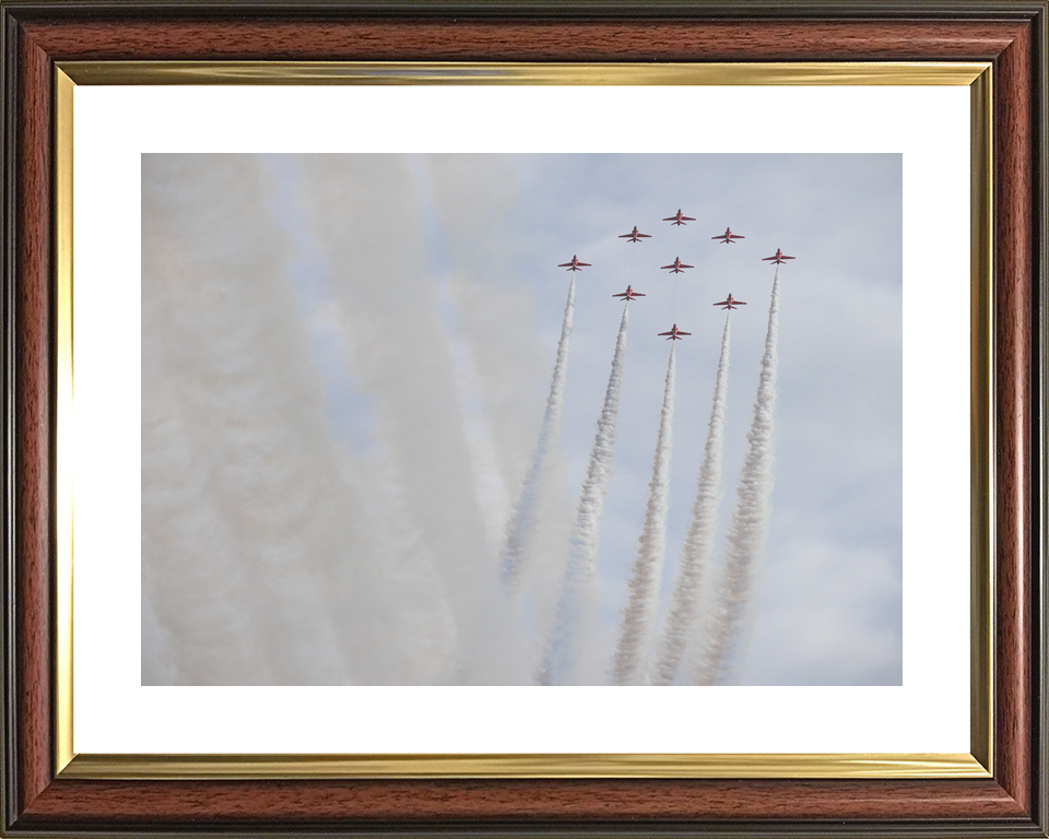 RAF Red Arrows Diamond Nine Smoke Columns February 2024