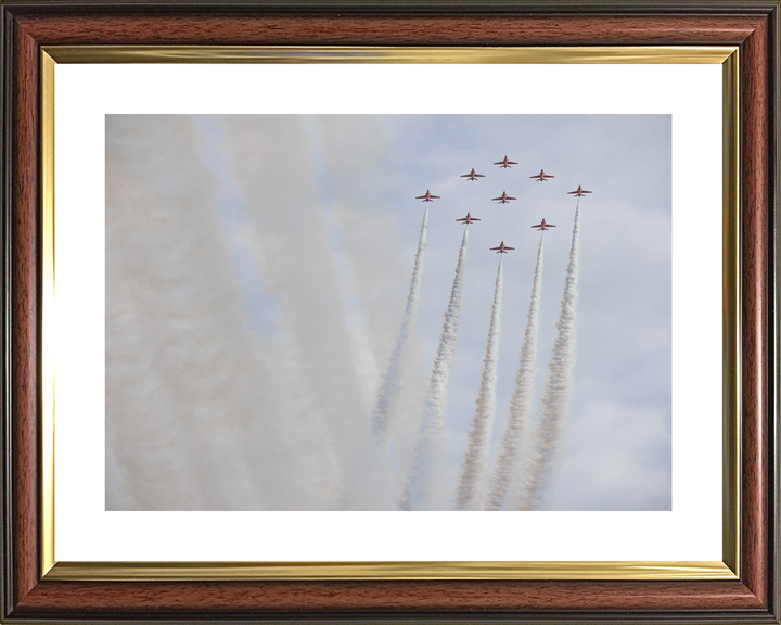 RAF Red Arrows Diamond Nine Smoke Columns February 2024