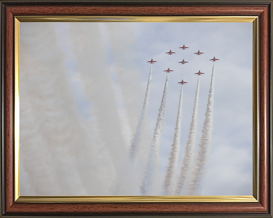RAF Red Arrows Diamond Nine Smoke Columns February 2024