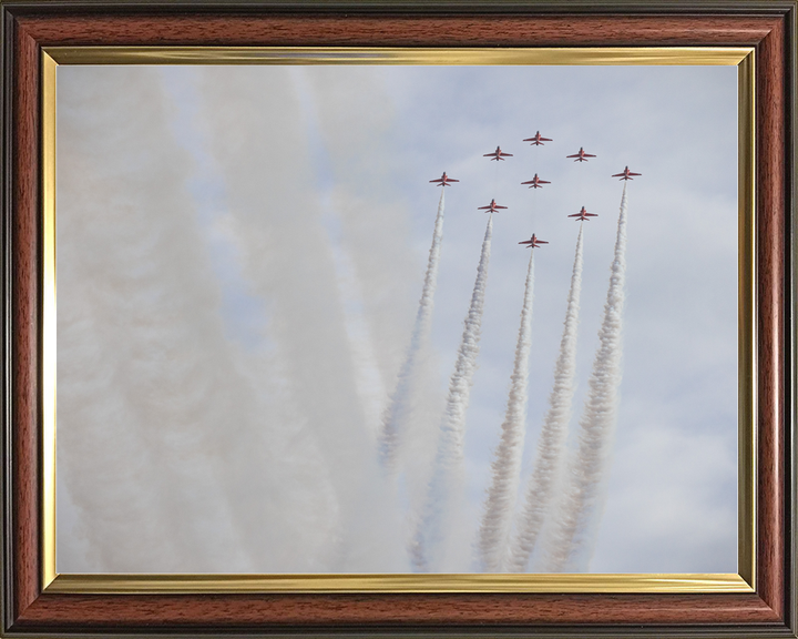 RAF Red Arrows Diamond Nine Smoke Columns February 2024