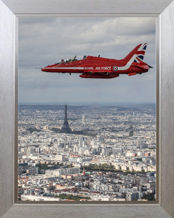 RAF Red Arrows Hawk XX177 Above Eiffel Tower September 2023