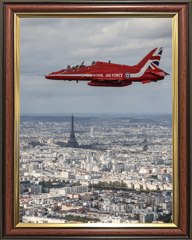 RAF Red Arrows Hawk XX177 Above Eiffel Tower September 2023