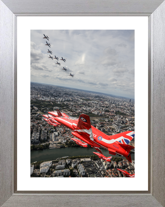 RAF Red Arrows XX245 and Alpha Jets Above Paris September 2023