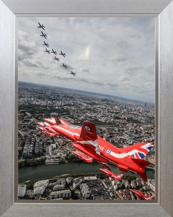 RAF Red Arrows XX245 and Alpha Jets Above Paris September 2023