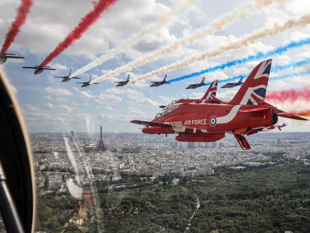 RAF Red Arrows Paris Through the Canopy September 2023