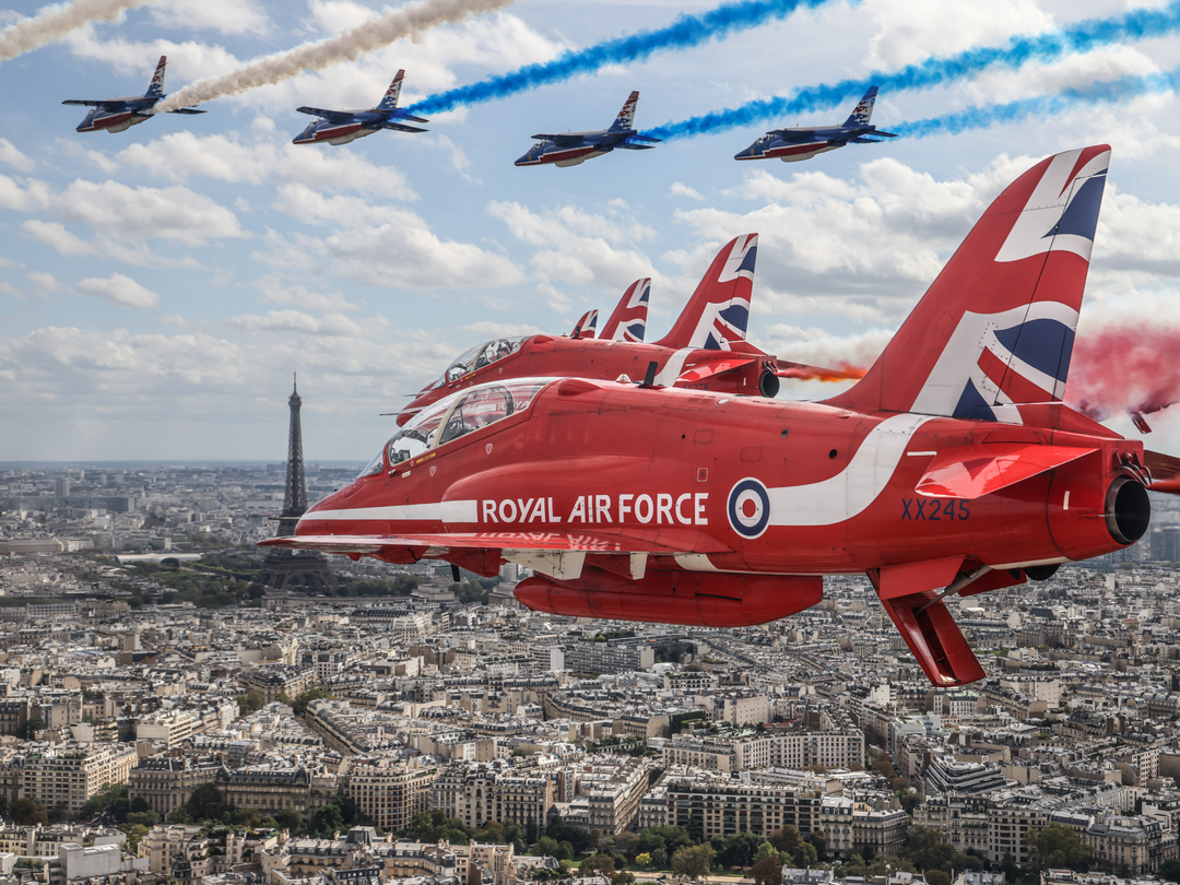 RAF Red Arrows XX245 Close Up Eiffel Tower September 2023