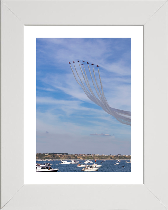 RAF Red Arrows Eight Hawks Over Bournemouth Boats September 2023
