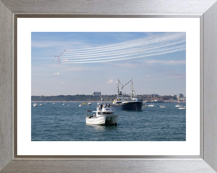RAF Red Arrows Over Bournemouth Bay September 2023