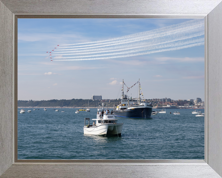 RAF Red Arrows Over Bournemouth Bay September 2023