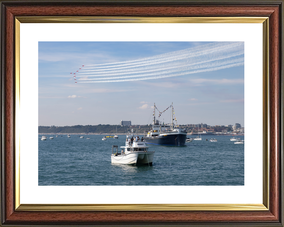 RAF Red Arrows Over Bournemouth Bay September 2023