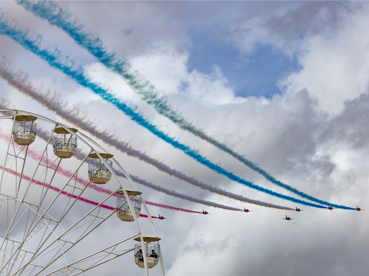 RAF Red Arrows Ferris Wheel Air Tattoo Fairford July 2023