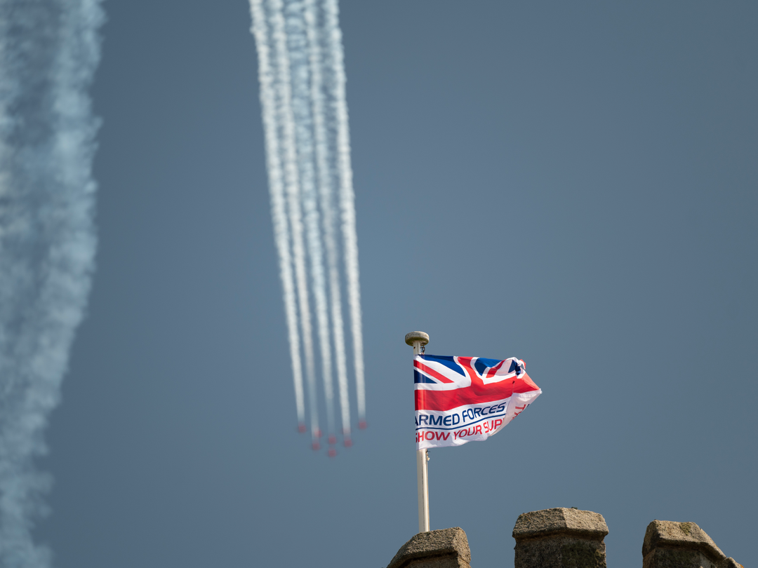 RAF Red Arrows Pendennis Castle Armed Forces Day June 2023