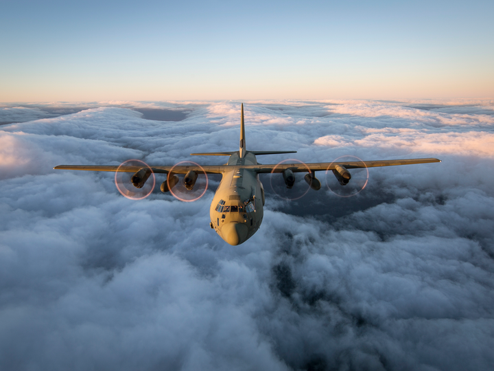 RAF C130J Hercules Flying above the Clouds 2018 Royal Air Force Aircraft Photo Print Wall Art Aviation Decor UK Posters, Prints, & Visual Artwork Hampshire Prints 6 x 4 No Frame No