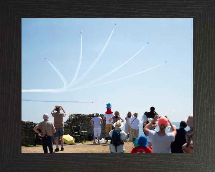 RAF Red Arrows Splitting Over Falmouth Crowd June 2023
