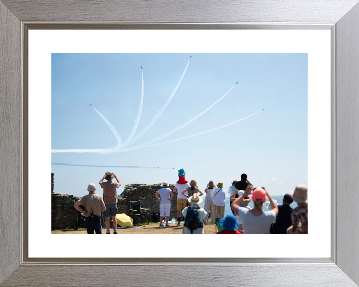 RAF Red Arrows Splitting Over Falmouth Crowd June 2023