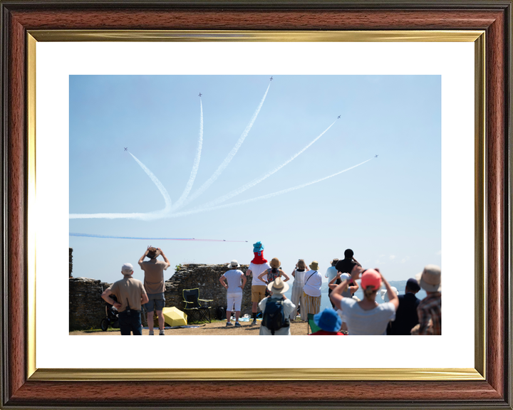 RAF Red Arrows Splitting Over Falmouth Crowd June 2023